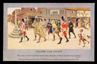 view Follow the drum : "Not once or twice in our fair island story, the path of duty was the way to glory." Tennyson : this picture was purchased by Mr J. C. Eno and used to stimulate recruiting during the Great War.