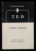 view Genatosan : T.E.D. cough linctus : a new and ore effective expectorant.