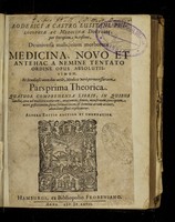 view Roderici a Castro Lusitani ... De universa muliebrium morborum medicina, novo et antehac a nemine tentato ordine opus absolutis simum ... : pars prima theorica ... [pars secunda, sive praxis] / [Rodericus à Castro].