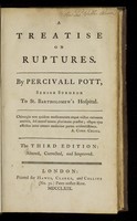 view A treatise on ruptures / by Percivall Pott.