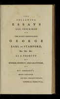 view Essays medical and experimental : to which are added, select histories of diseases, with remarks, and proposals for establishing more accurate and comprehensive bills of mortality / by Thomas Percival.