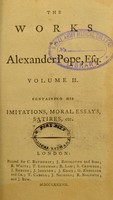 view The works of Alexander Pope, Esq. In six volumes complete. With his last corrections, additions, and improvements ... printed verbatim from the octavo edition of Mr. Warburton / [Alexander Pope].