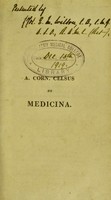 view A. Corn. Celsi de medicina libri octo / quibus accedunt indices capitum, auctorum, et rerum locupletissimi ex recensione Leonardi Targae.