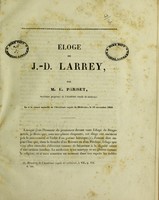 view Éloge de J.-D. Larrey / par M.E. Pariset.