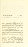 view Biographical notices of medical officers recently deceased.