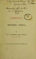 view On the cerealia of Western Africa / by W.F. Daniell.