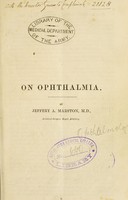 view On ophthalmia / by Jeffrey A. Marston.