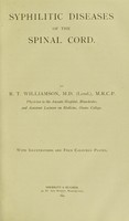 view Syphilitic diseases of the spinal cord / by R.T. Williamson.