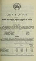 view [Report 1926] / Medical Officer of Health, Fife County Council.