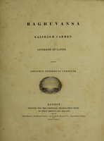 view Raghuvansa, Kálidásæ carmen sanskrite et Latine / edidit Adolphus Fridericus Stenzler.