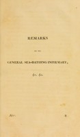 view Remarks on the General Sea-Bathing Infirmary at West Brook, near Margate; its public utility and local treatment / By Christianus.