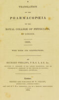 view A translation of the pharmacopoeia of the Royal College of Physicians, of London. 1824. / With notes and illustrations. By Richard Phillips.