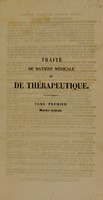 view Traité de matière médicale et de thérapeutique. Appliquée à chaque maladie en particulier / [François Foy].