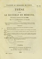 view Thèse pour le doctorat en médecine : présentée et soutenue le 6 mai 1840, / par F.-F. Cambernon, de Granville (Manche) ... Considérations anatomo-pathologiques sur les polypes de l'utérus.