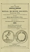 view The fifty fourth annual report of the Royal Humane Society ... 1828.