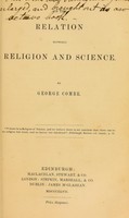 view On the relation between Religion and Science / By George Combe.