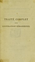 view Traité complet de l'opération césarienne, / Par Antoine Planchon.