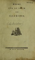 view Essai sur la secte des Illuminés / [Jean-Pierre-Louis de Luchet].