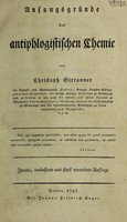 view Anfangsgründe der antiphlogistischen Chemie / Von Christoph Girtanner.