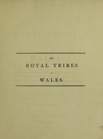 view The royal tribes of Wales / [Philip Yorke].