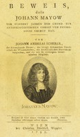 view Beweis dass Johann Mayow von hundert Jahren den Grund zur antiphlogistischen Chemie und Physiologie gelegt hat / Von Johann Andreas Scherer.