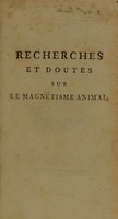 view Recherches et doutes sur le magnétisme animal / Par M. Thouret.