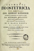 view Elementi d'ostetricia ... / tradotti e corredati di figure ... da Giuseppe Galletti.