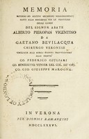 view Memoria intorno ad alcuni necessari milgioramenti fatti alla macchina per le fratture delle gambe del Signor Abate Alberto Pieropan Vicentino / [Gaetano Bevilacqua].