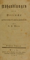 view Abhandlungen und Versuche geburtshilflichen Inhalts / [Lukas Johann Boër].