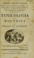 view Toxicologia seu doctrina de venenis et antidotis / [Joseph Jacob Plenck].