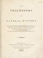 view The philosophy of natural history / By William Smellie.