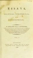 view Essays, political, economical, and philosophical / [Benjamin Rumford].