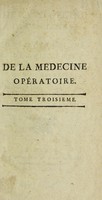 view De la médecine opératoire, ou des opérations de chirurgie qui se pratiquent le plus fréquemment ... / [M. Sabatier (Raphaël Bienvenu)].