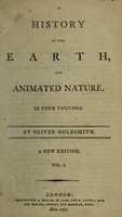 view An history of the earth, and animated nature / By Oliver Goldsmith.