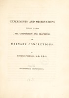 view Experiments and observations to investigate the composition of James's powder / [George Pearson].