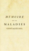 view Mémoire sur les maladies contagieuses / [Johann Friedrich Christian Pichler].