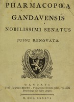 view Pharmacopoea Gandavensis nobilissimi Senatus jussu renovata.