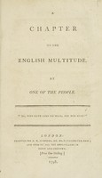 view A chapter to the English multitude.