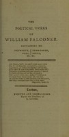 view The poetical works of William Falconer ... / With the life of the author. Cooke's ed. ... Embellished with superb engravings.