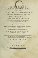 view Ricerche storico-fisiche sopra le malattie epizootiche : con i modi di rimediarvi in ogni caso. Pubblicate a Parigi per ordine del re / dal signor Paulet ... l'anno 1775, ed ora stampate per ordine dell'eccellentissmo. magistrato alla sanità di Venezia. Tradotte nell'italiana favella da Ignazio Lotti.