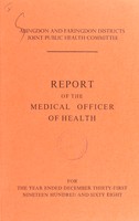 view [Report 1968] / Medical Officer of Health, Abingdon and Faringdon Districts Joint Public Health Committee (Abingdon Borough, Abingdon R.D.C., Faringdon R.D.C.).