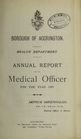 view [Report 1899] / Medical Officer of Health, Accrington Borough.