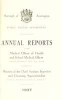 view [Report 1937] / Medical Officer of Health, Accrington Borough.