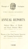 view [Report 1938] / Medical Officer of Health, Accrington Borough.