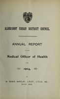 view [Report 1904] / Medical Officer of Health, Aldershot U.D.C.