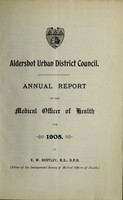 view [Report 1905] / Medical Officer of Health, Aldershot U.D.C.