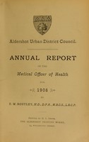 view [Report 1908] / Medical Officer of Health, Aldershot U.D.C.