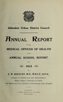 view [Report 1913] / Medical Officer of Health, Aldershot U.D.C.