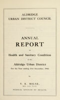 view [Report 1944] / Medical Officer of Health, Aldridge U.D.C.