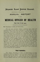 view [Report 1907] / Medical Officer of Health, Alnwick (Union) R.D.C.